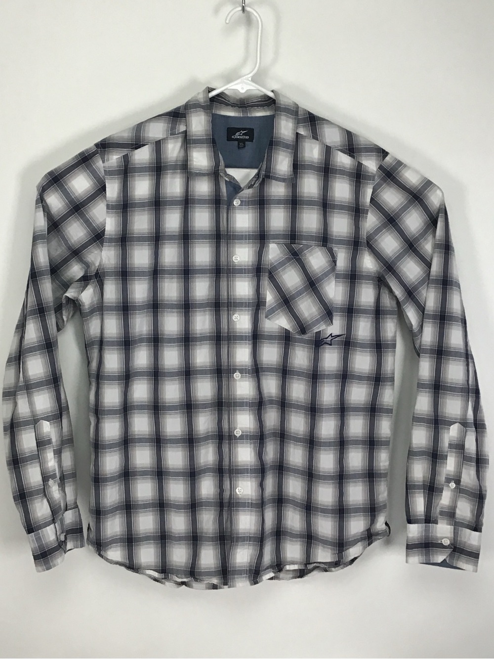 Alpinestars mens long sleeve button up casual shirt XL